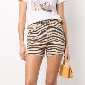 NWT Re/Done Tiger Print 50’s Cut Offs Shorts
